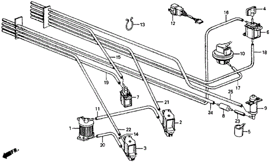 MT No. 2 Tubing ('86-'87) (KA) for 1986 Honda Civic #0
