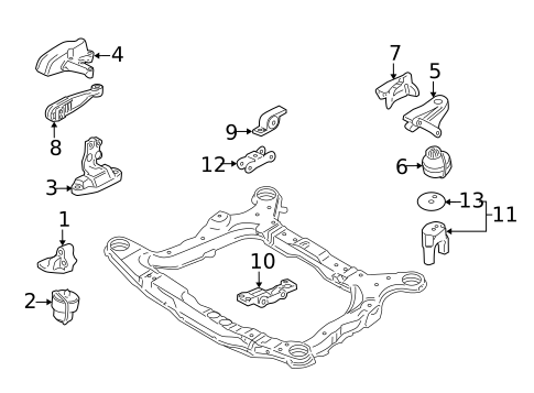 Engine & Trans Mounting for 2014 Volvo XC90 #0