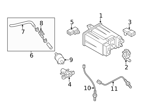 Emission Components for 2011 INFINITI M56 #9