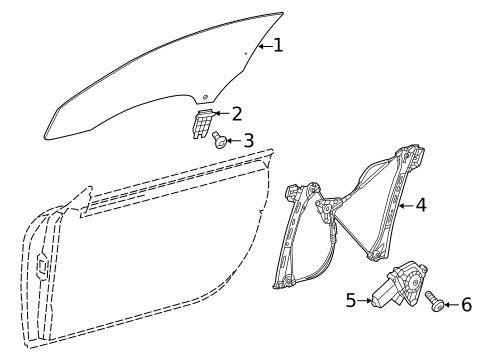 Glass - Door for 2014 Mercedes-Benz SL65 AMG #0