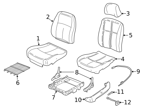 Front Seat Components for 1998 Chevrolet Malibu #0