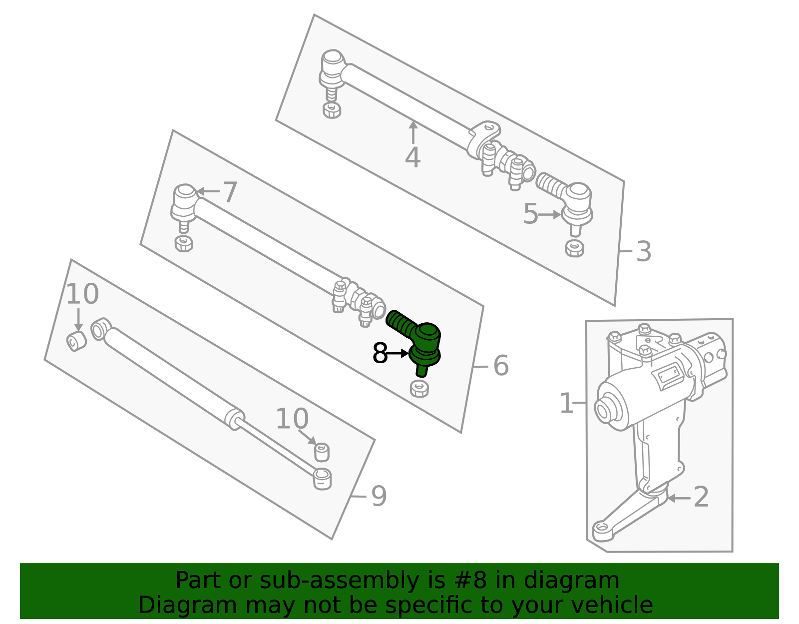 Genuine OEM Tie Rod End Part# QFS000010 Fits 1995-2004 Land Rover