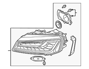 4H0941773 - : Composite Headlamp for Audi: A8 Quattro, S8 Image
