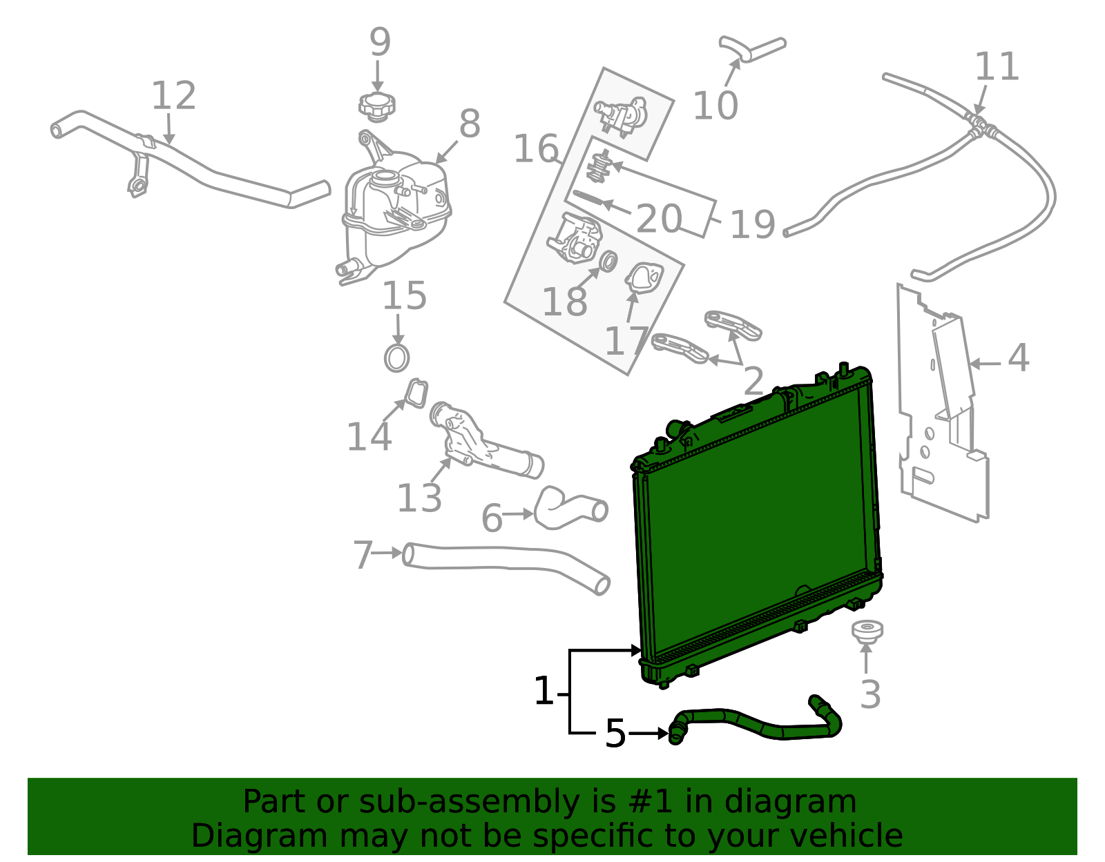 2004-2007 Cadillac CTS Radiator 19258628 | Shop Matick Buick GMC