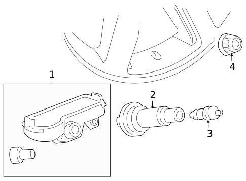 Tire Pressure Monitor Components for 2017 GMC Acadia Limited #0