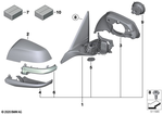 51167268537 - : Heated Outside Mirror, Left for BMW Image