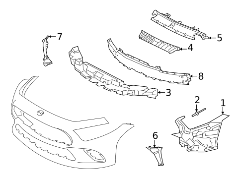 Bumper & Components - Front for 2016 Mercedes-Benz C450 AMG #0