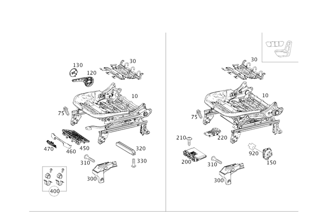 999100500 - Driver Seat: Height Adjustment for Mercedes-Benz Image image