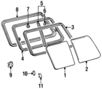 6271160210 - Body: Glass for Toyota: Land Cruiser Image