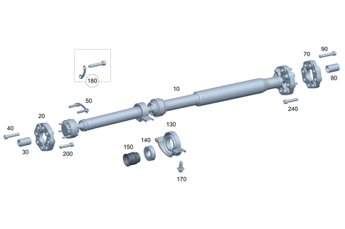 Propeller Shaft for 2021 Mercedes-Benz E350 #0