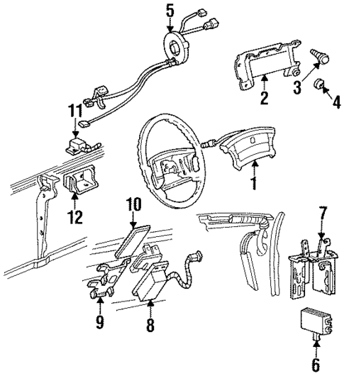 Air Bag Components for 1992 Buick LeSabre #0