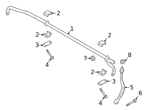 Stabilizer Bar & Components for 2021 Porsche Panamera #5