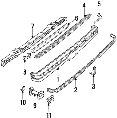Bumper & Components - Rear for 1984 Chevrolet Caprice #1