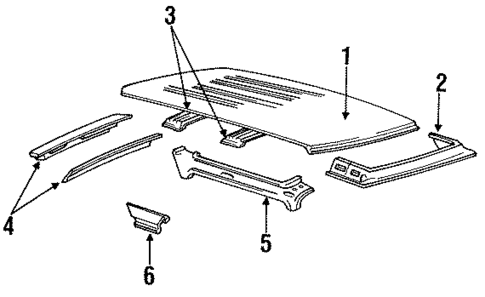 Roof & Components for 1992 Ford Explorer #0