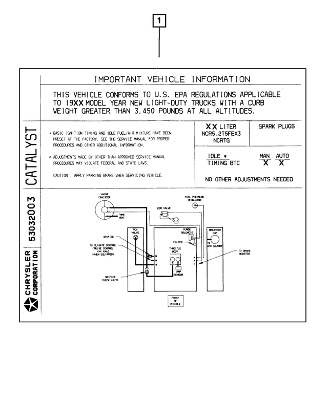 52110428AC - : Emission Label for Mopar Image
