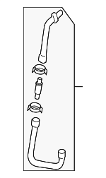 7L6121086C - Cooling System: Water Hose Assembly for Volkswagen Image