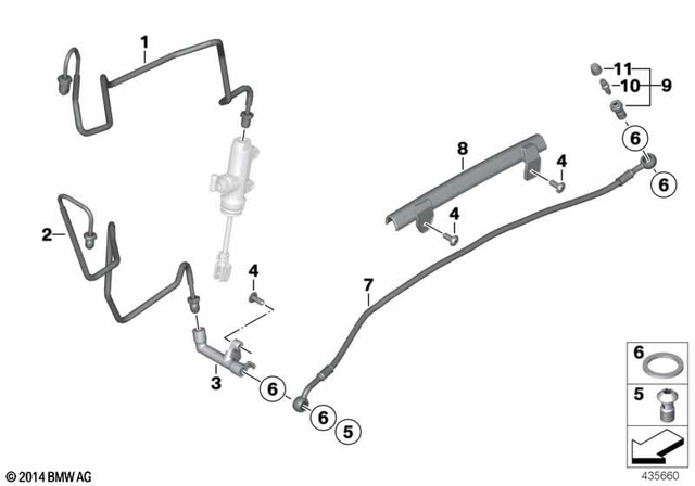 34327728956 - Brakes: Brake Pipe Control Circuit, Rear -  for BMW-Motorrad Image image