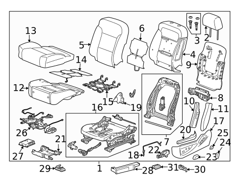 Rear Seat Components for 2016 Chevrolet Silverado 1500 #7