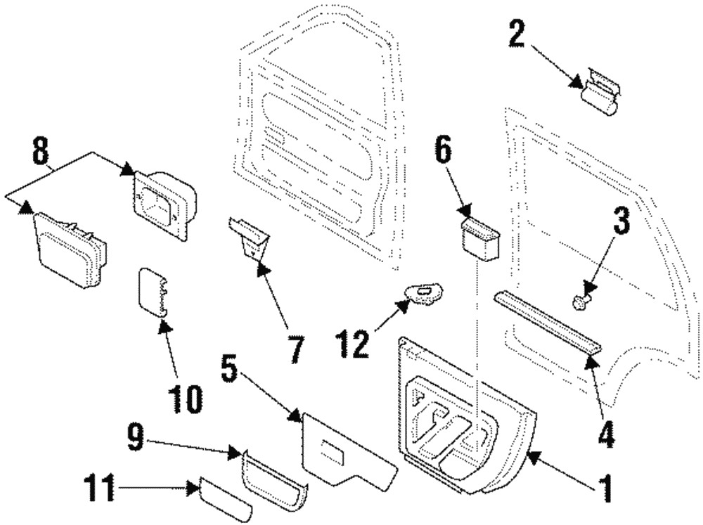 1991-1997 Isuzu Rodeo Belt Weather-Strip 8971444030 | Isuzu