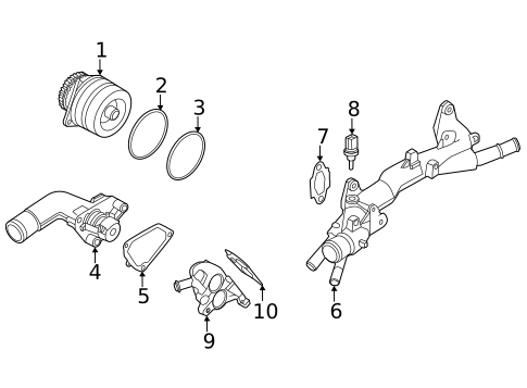 Water Pump for 2018 Nissan Altima #3