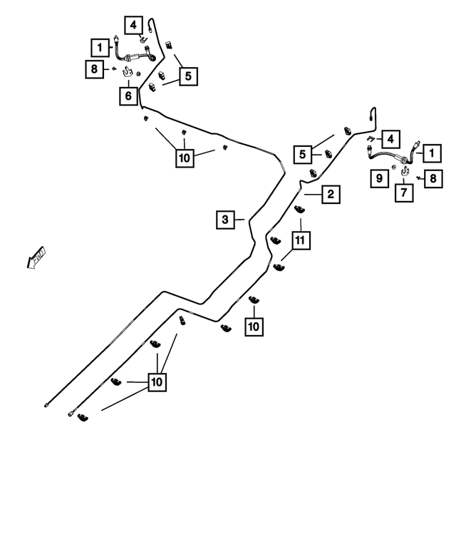 68265793AA - Body Sheet Metal Except Doors: Brake Tube Clip for Mopar Image image