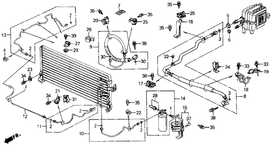 A/C Hoses - Pipes for 1990 Honda Prelude #0