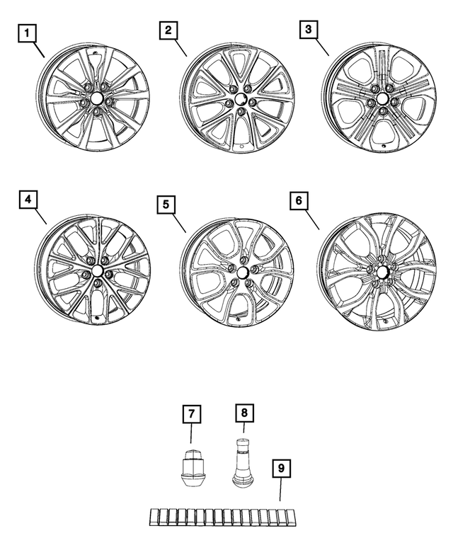 5NL761AUAB - : Wheel, Alloy for Mopar Image