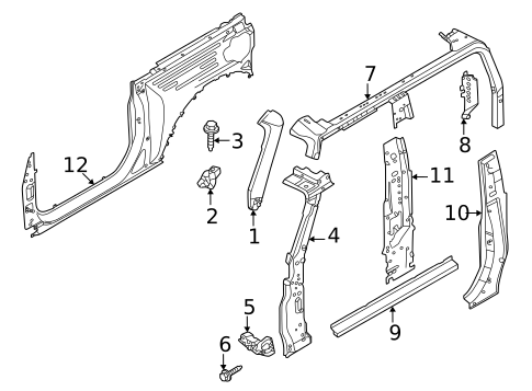 Hinge Pillar for 2025 Ford Bronco #0
