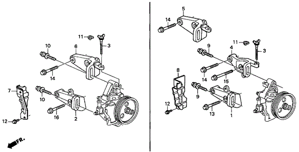 P.S. Pump Bracket for 1994 Acura Integra #0