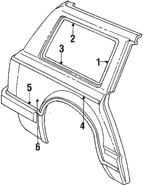 Quarter Panel & Components for 1985 Ford Escort #0