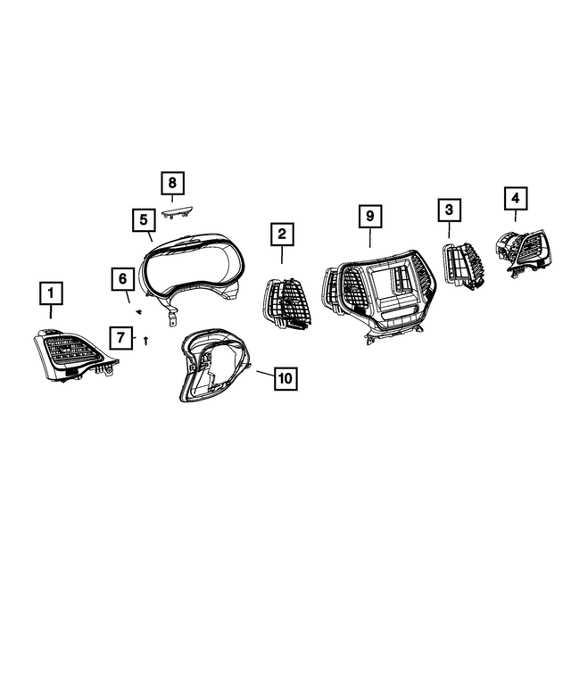 6DD561X8AB - Interior Trim: Instrument Panel Bezel for Mopar Image