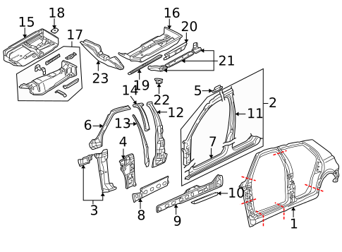 Center Pillar for 2004 Volkswagen Golf #0