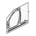 1J4809835A - Body: Aperture Panel for Volkswagen: Golf Image