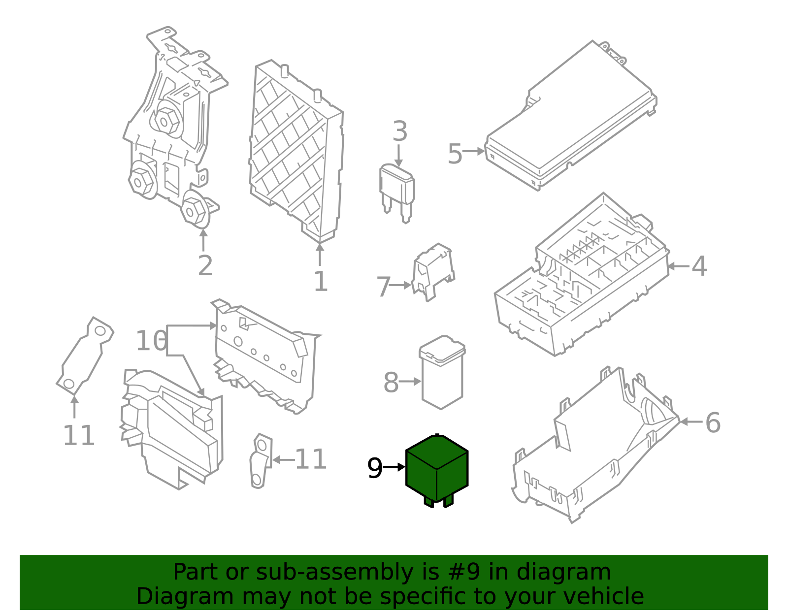 367326 2019-2023 Ford Transit Connect Accessory Power Relay FU5Z-14N089-B ...