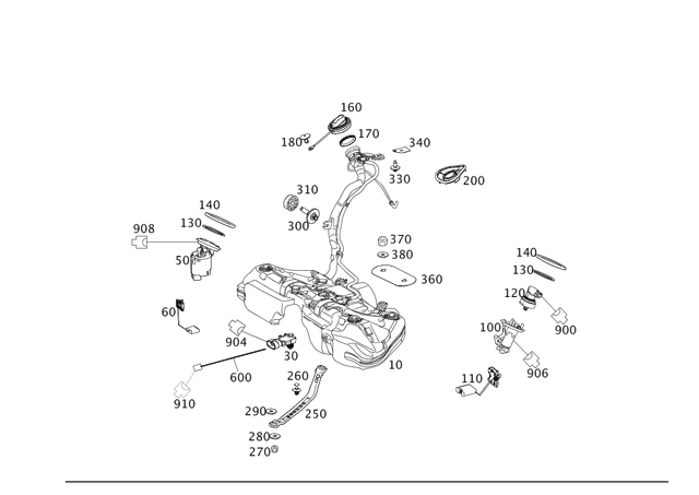 2044700100 - Fuel System: Fuel Tank for Mercedes-Benz: C250, C300, C350, C63 AMG, E550 Image image
