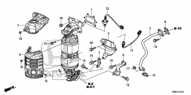 Converter (1.8L) for 2015 Honda Civic #0