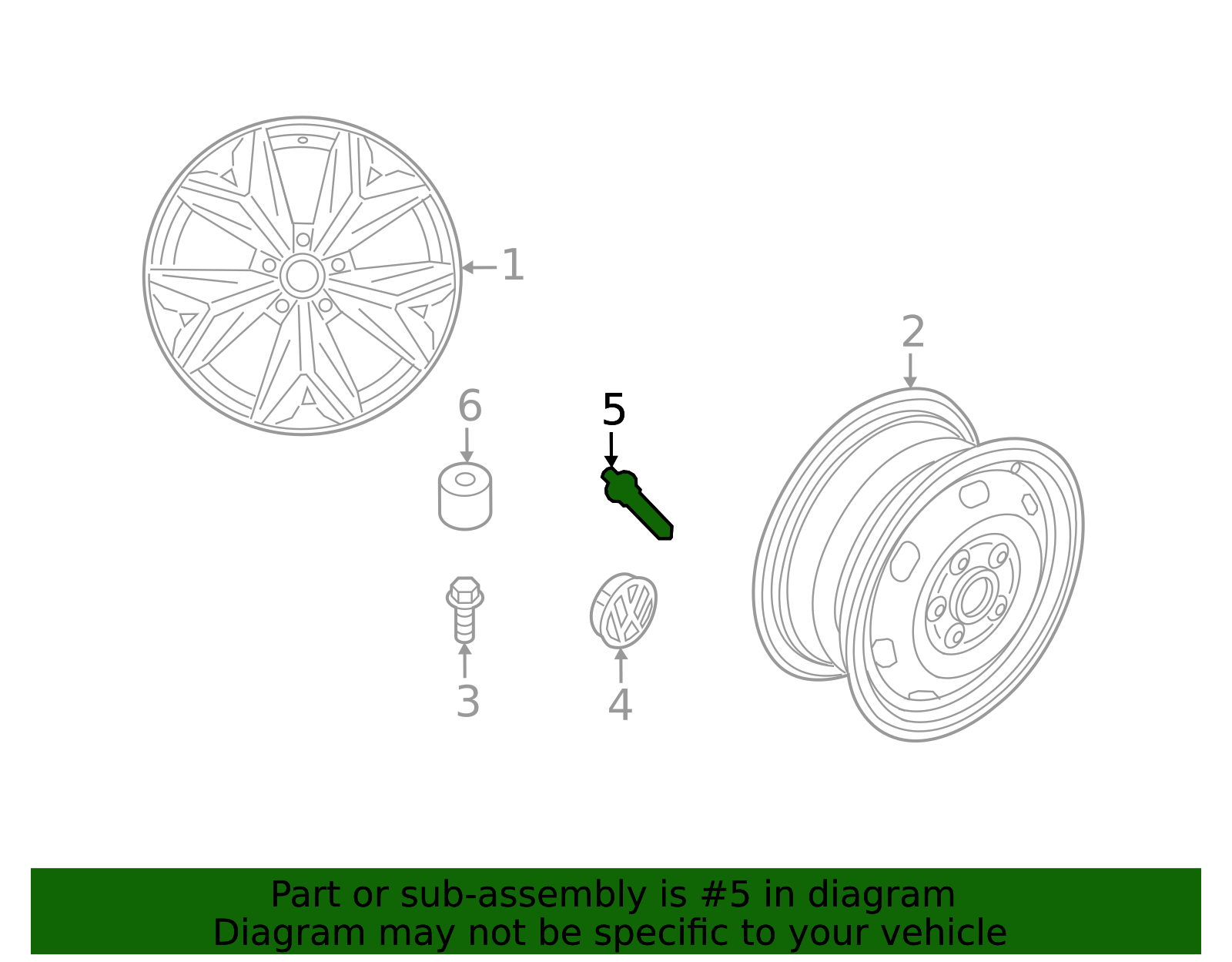 2004-2025 Volkswagen Wheel Bolt WHT-002-438 | OEM Parts Online