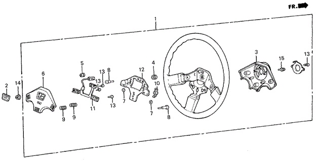 Steering Wheel ('86-'87) (1) for 1987 Honda Civic #0