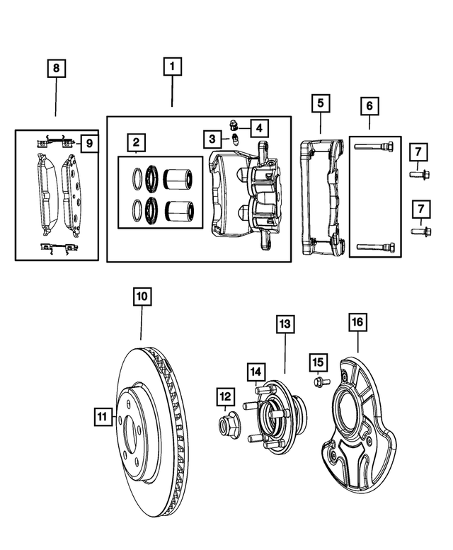 R5137670AC - Brakes: Disc Brake Caliper Assembly, Remanufactured, Left for Mopar Image