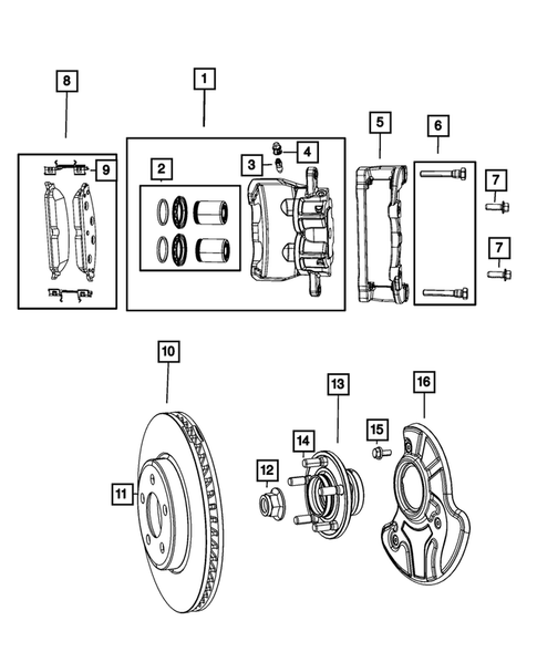 Front Brakes for 2015 Dodge Charger #3