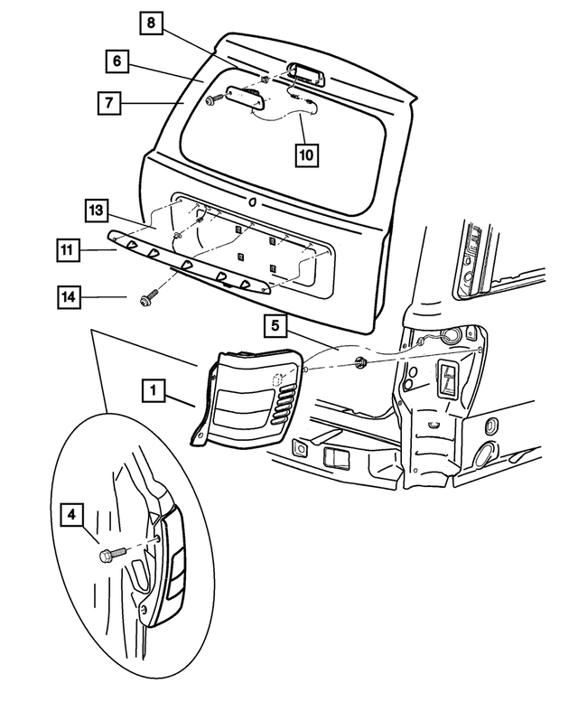 5101896AB - Electrical: Tail Stop Turn Lamp, Right for Mopar Image