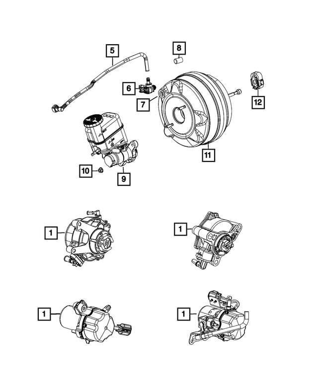 68418189AA - Brakes: Power Brake Booster for Mopar Image