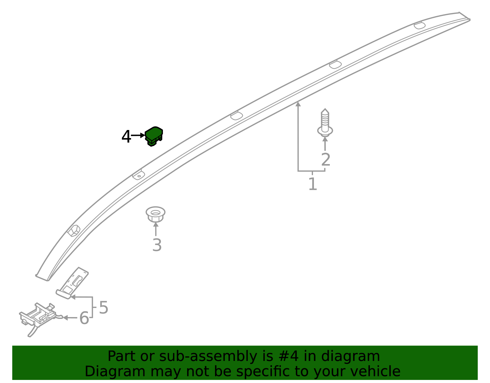 2023-2025 Kia Roof Rack Cap 87293-AT000 | Kia Parts Online