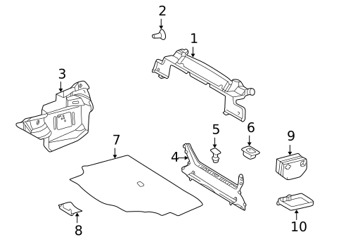 Interior Trim - Rear Body for 2002 Mercedes-Benz CLK 55 AMG&reg; #1