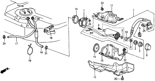 Fuel Pump for 1988 Acura Integra #0