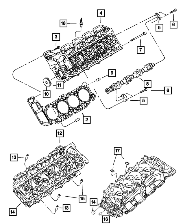 RL022133AA - 4.7L Gas; Engine: Cylinder Head for Mopar Image