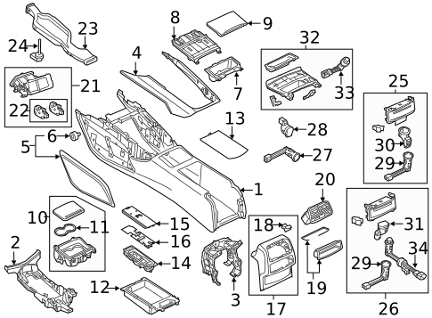 Console for 2018 Audi RS7 #0