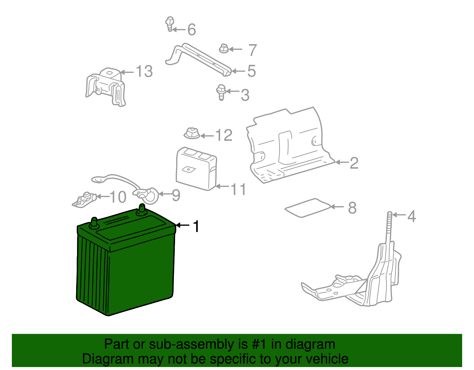 ハウオリ 28800-21052 - Battery - 2001-2003 Toyota Prius | OEM Genuine