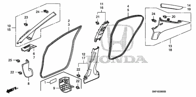 Pillar Garnish for 2006 Honda Civic #0