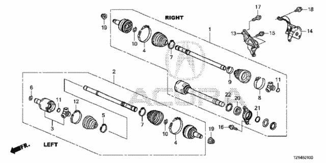 Driveshaft (1) for 2014 Acura MDX #0
